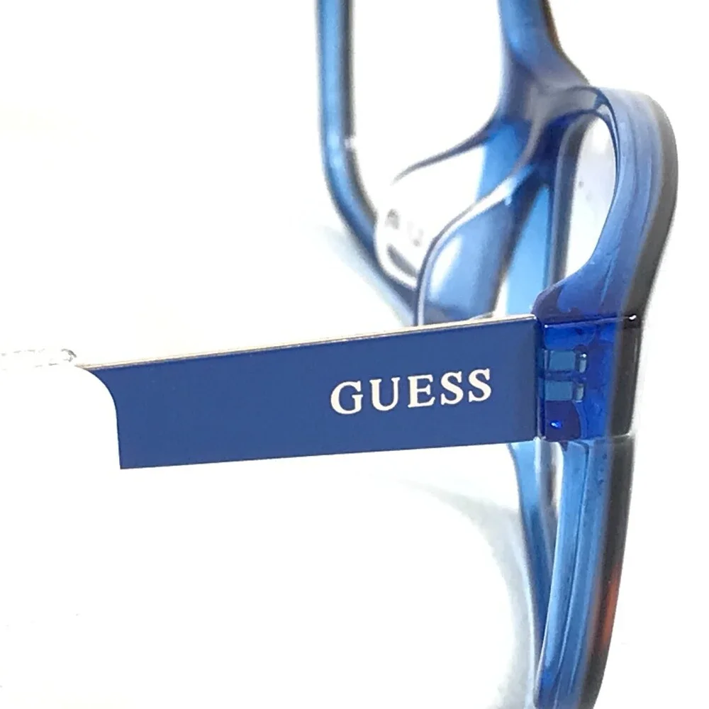 Guess Eyeglasses Frames GU2538-F 052 Clear Blue Brown Tortoise Cat Eye 55-15-135